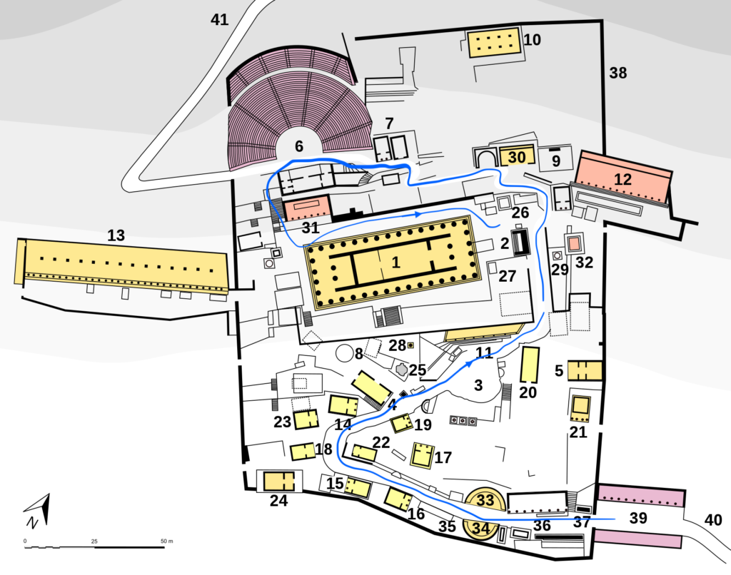 Map of the sancturay of Apollo
